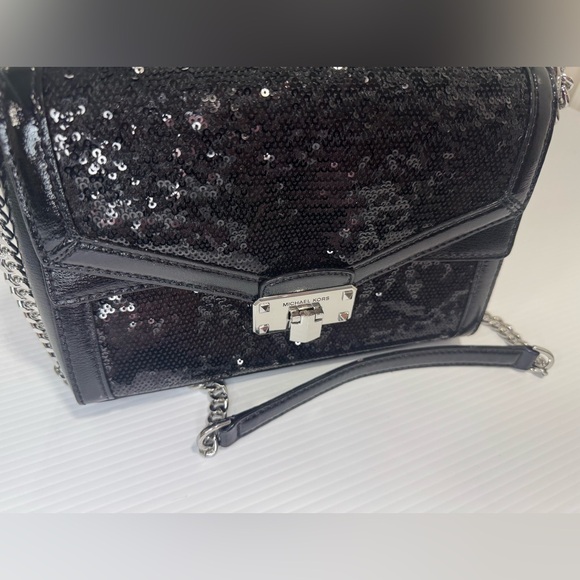 Authentic Michael Kors (MK) Kinsley Crossbody Sequin - Picture 1 of 13